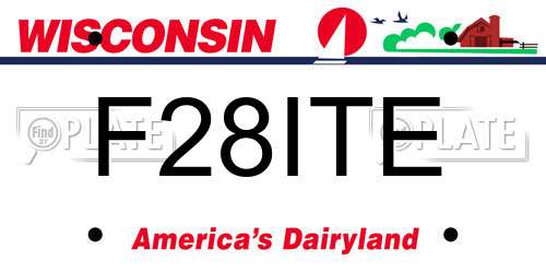 F28ITE Wisconsin License Plate
