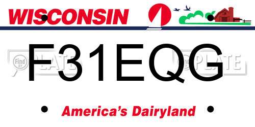 F31EQG Wisconsin License Plate