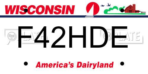 F42HDE Wisconsin License Plate
