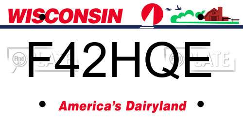 F42HQE Wisconsin License Plate