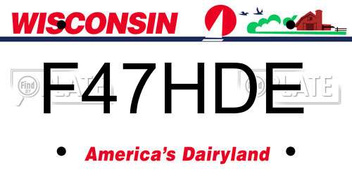 F47HDE Wisconsin License Plate