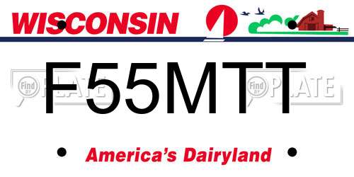 F55MTT Wisconsin License Plate