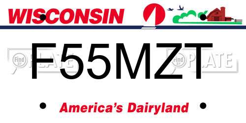 F55MZT Wisconsin License Plate
