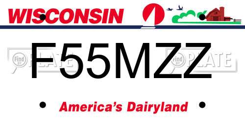 F55MZZ Wisconsin License Plate