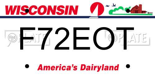 F72EOT Wisconsin License Plate