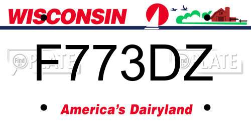 F773DZ Wisconsin License Plate
