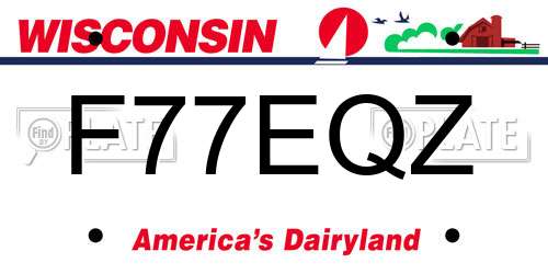 F77EQZ Wisconsin License Plate