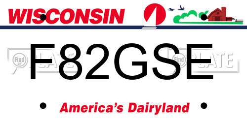 F82GSE Wisconsin License Plate
