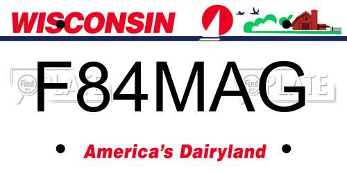 F84MAG Wisconsin License Plate