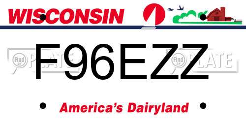 F96EZZ Wisconsin License Plate