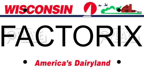 FACTORIX Wisconsin License Plate