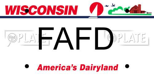 FAFD Wisconsin License Plate
