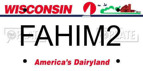FAHIM2 Wisconsin License Plate