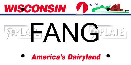 FANG Wisconsin License Plate