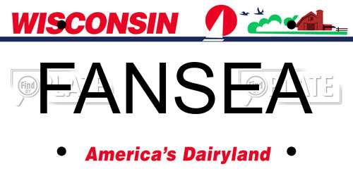 FANSEA Wisconsin License Plate