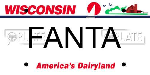 FANTA Wisconsin License Plate