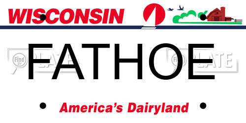 FATHOE Wisconsin License Plate