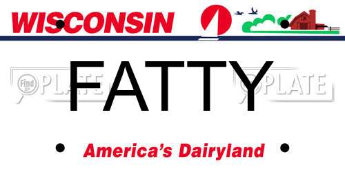 FATTY Wisconsin License Plate