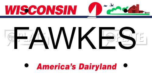 FAWKES Wisconsin License Plate