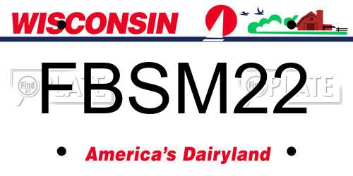 FBSM22 Wisconsin License Plate