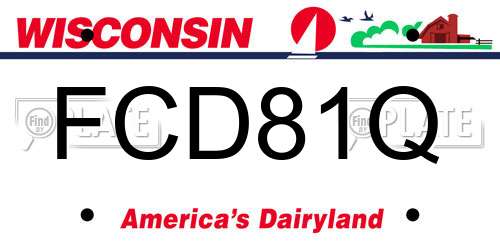 FCD81Q Wisconsin License Plate
