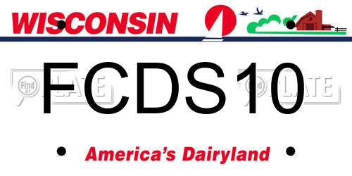 FCDS10 Wisconsin License Plate