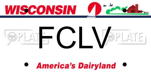 FCLV Wisconsin License Plate