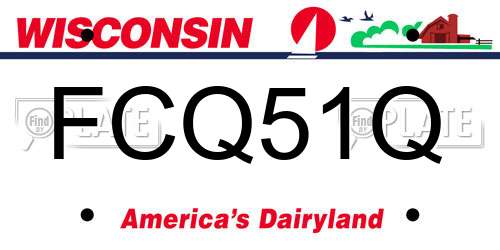 FCQ51Q Wisconsin License Plate