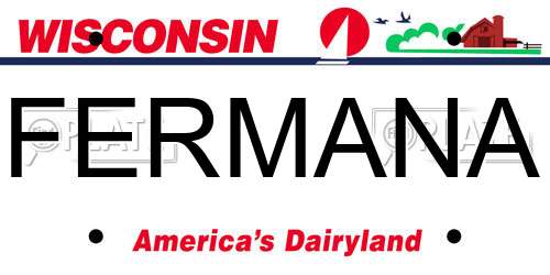 FERMANA Wisconsin License Plate
