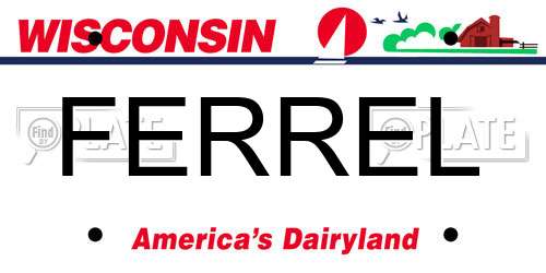 FERREL Wisconsin License Plate