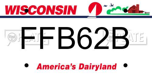 FFB62B Wisconsin License Plate