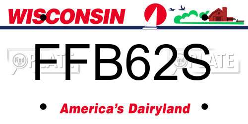 FFB62S Wisconsin License Plate