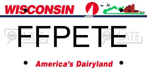 FFPETE Wisconsin License Plate