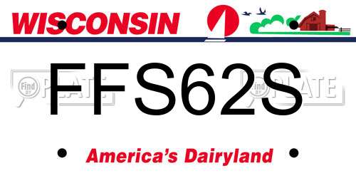 FFS62S Wisconsin License Plate