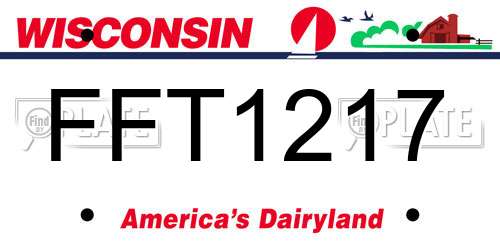 FFT1217 Wisconsin License Plate