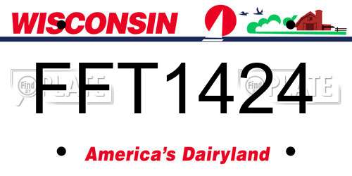 FFT1424 Wisconsin License Plate