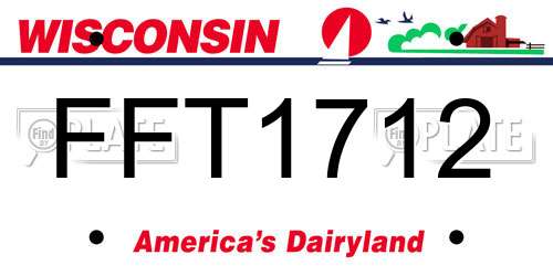FFT1712 Wisconsin License Plate