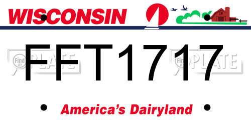FFT1717 Wisconsin License Plate