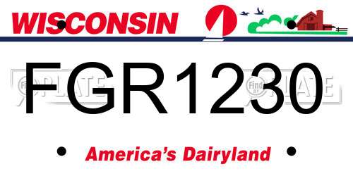 FGR1230 Wisconsin License Plate