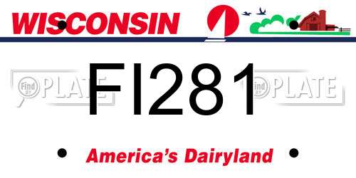 FI281 Wisconsin License Plate