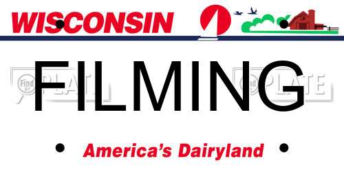 FILMING Wisconsin License Plate