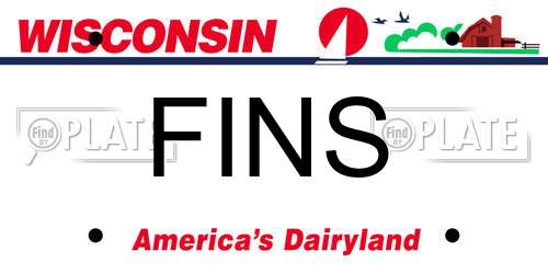 FINS Wisconsin License Plate