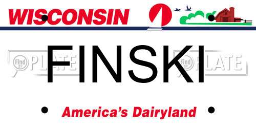 FINSKI Wisconsin License Plate