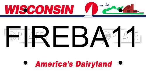 FIREBA11 Wisconsin License Plate
