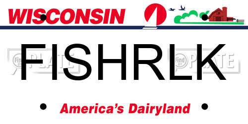 FISHRLK Wisconsin License Plate