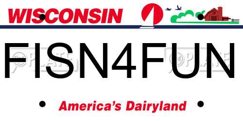 FISN4FUN Wisconsin License Plate