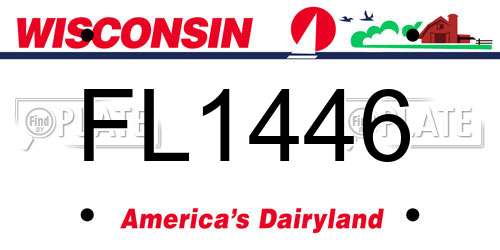 FL1446 Wisconsin License Plate