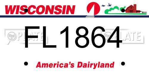 FL1864 Wisconsin License Plate