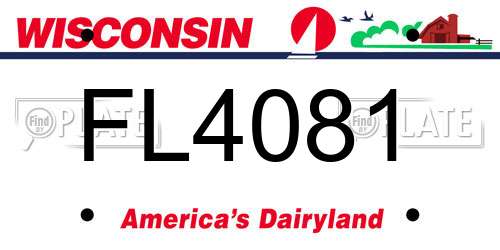 FL4081 Wisconsin License Plate