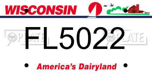 FL5022 Wisconsin License Plate